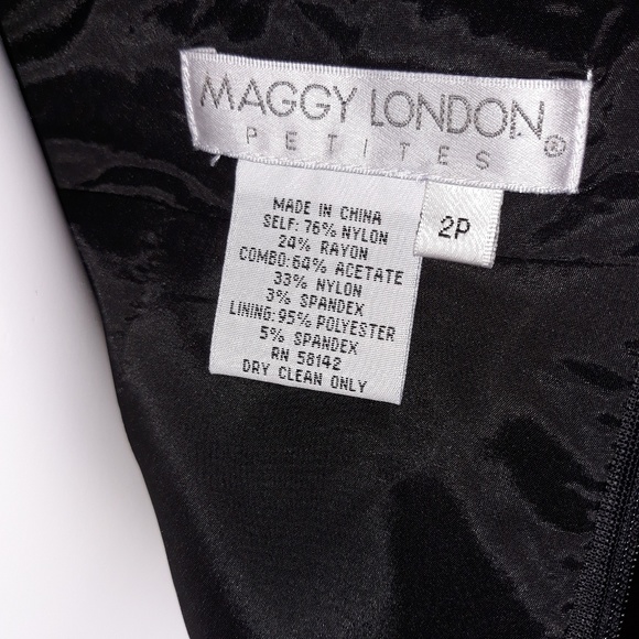 Maggy London Black Dress Size 2P - Picture 5 of 6